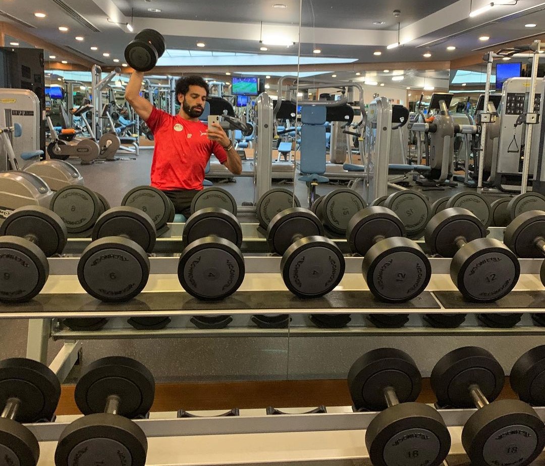 Strenuous weight training is key to building up Salah's biceps