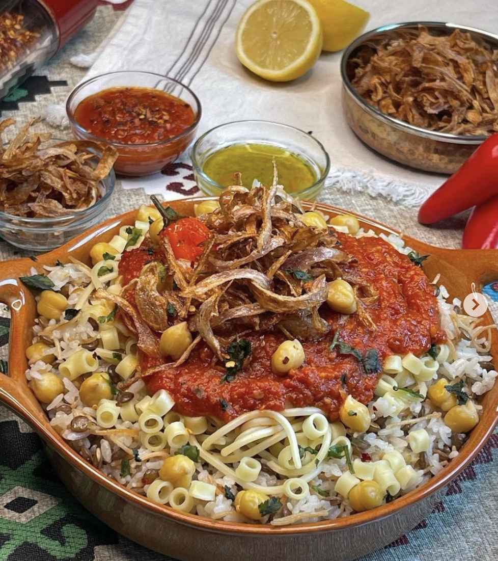 Egyptian speciality kushari is one of Salah's favourite meals