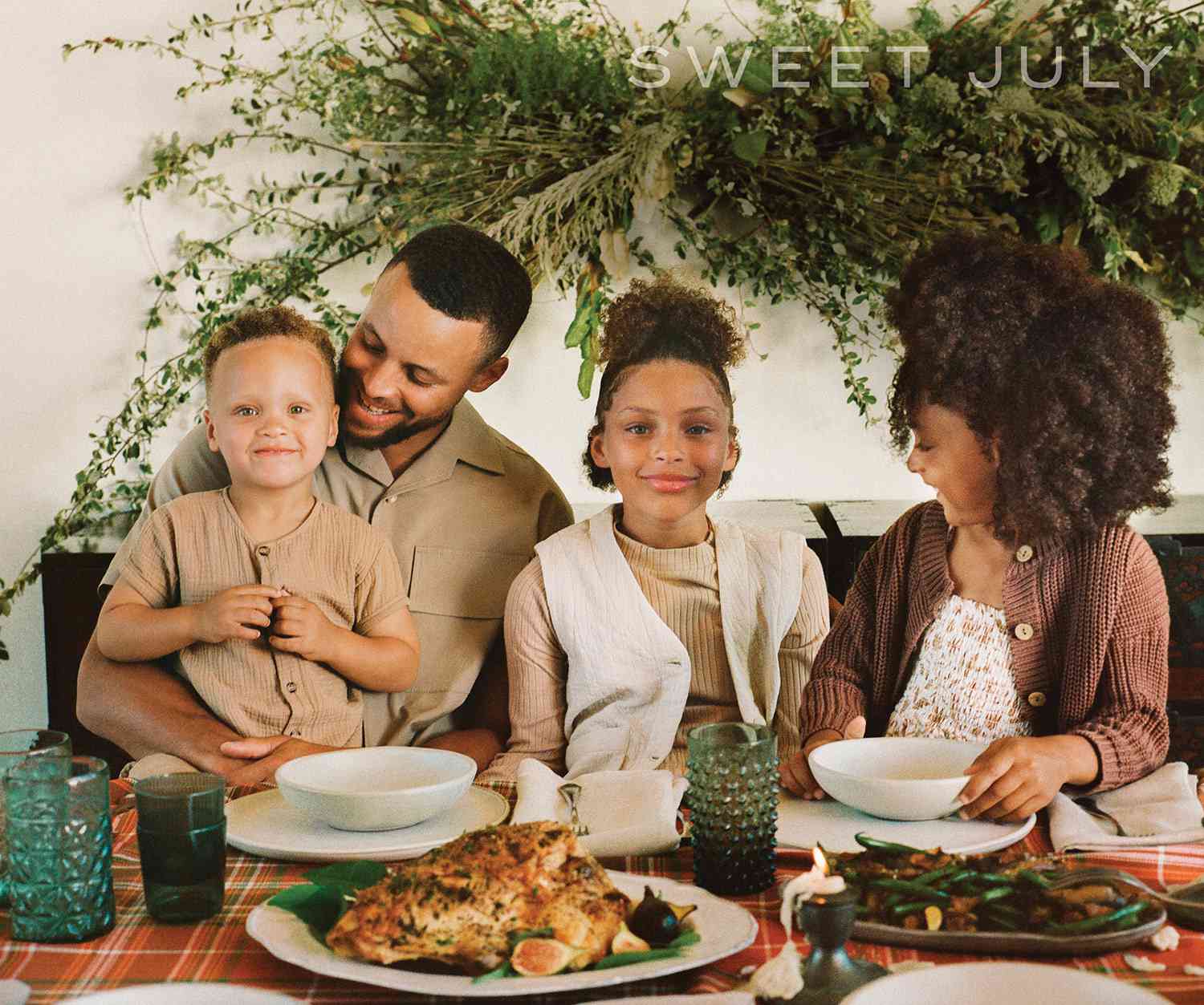 Steph and Ayesha Curry Photographed with Their Children for Sweet July Cover