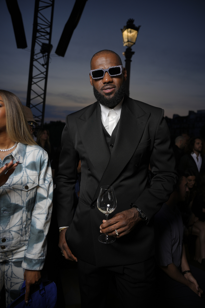 Lebron James at the Louis Vuitton Spring 2024 Menswear Collection Runway Show on June 20, 2023 in Paris, France.