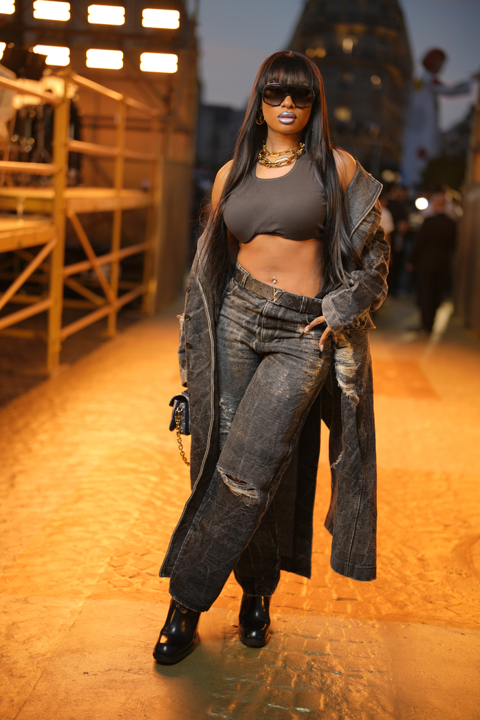Megan the Stallion at the Louis Vuitton Spring 2024 Menswear Collection Runway Show on June 20, 2023 in Paris, France.