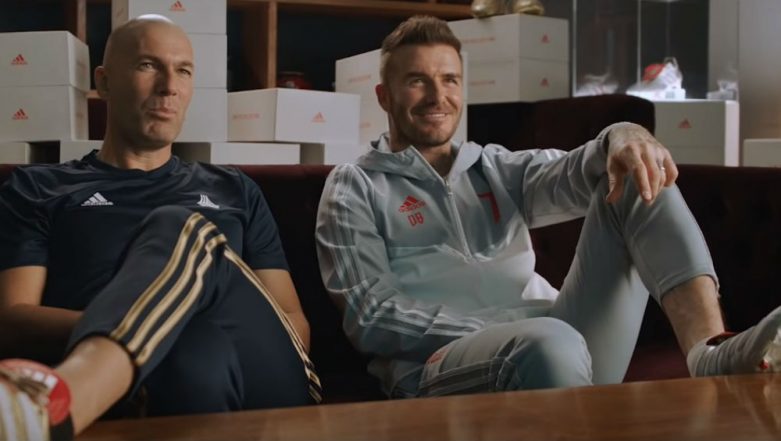 Zinedine Zidane and David Beckham Come Together in This Latest Adidas Ad With Their 'Iconic Shoes', Watch Video | LatestLY