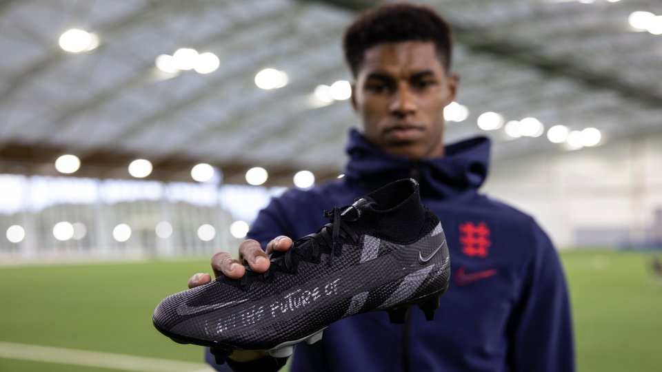 Man Utd star Marcus Rashford to line up for England vs Belgium in black  boots adorned with 40 messages from school kids | The Sun