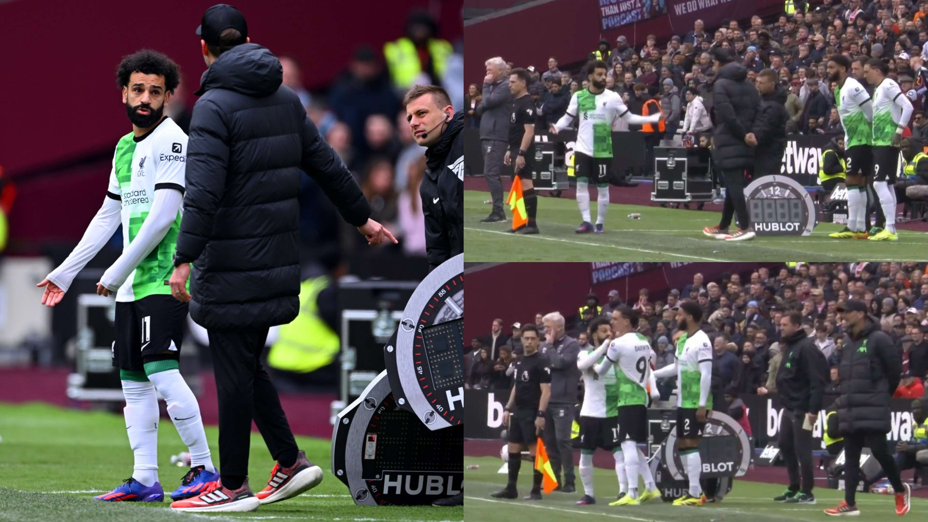 VIDEO: Mohamed Salah & Jurgen Klopp have it out! Shocking scenes as  disgruntled Liverpool talisman snaps in furious touchline confrontation  with Reds boss after being benched at West Ham | Goal.com Kenya