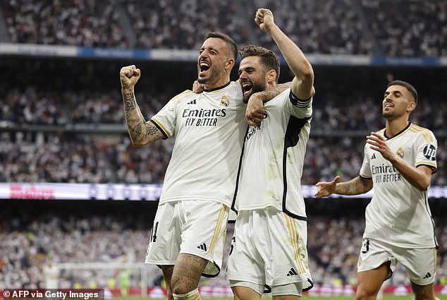 Hala Madrid! Real Madrid are crowned LaLiga CHAMPIONS after Barcelona's 4-2 defeat at Girona hands their bitter rivals a record-extending 36th league title with four matches remaining | Daily Mail Online