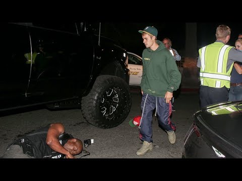 Justin Bieber Runs Over Paparazzo With Monster Truck - YouTube