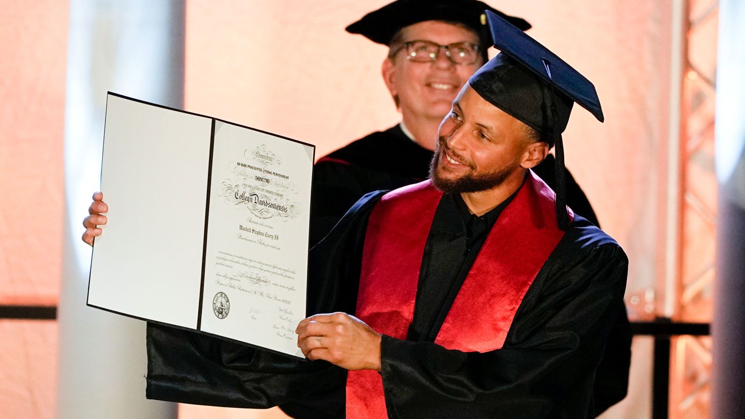 Steph Curry graduates, has number retired as he's inducted into Davidson  College's Hall of Fame | CNN