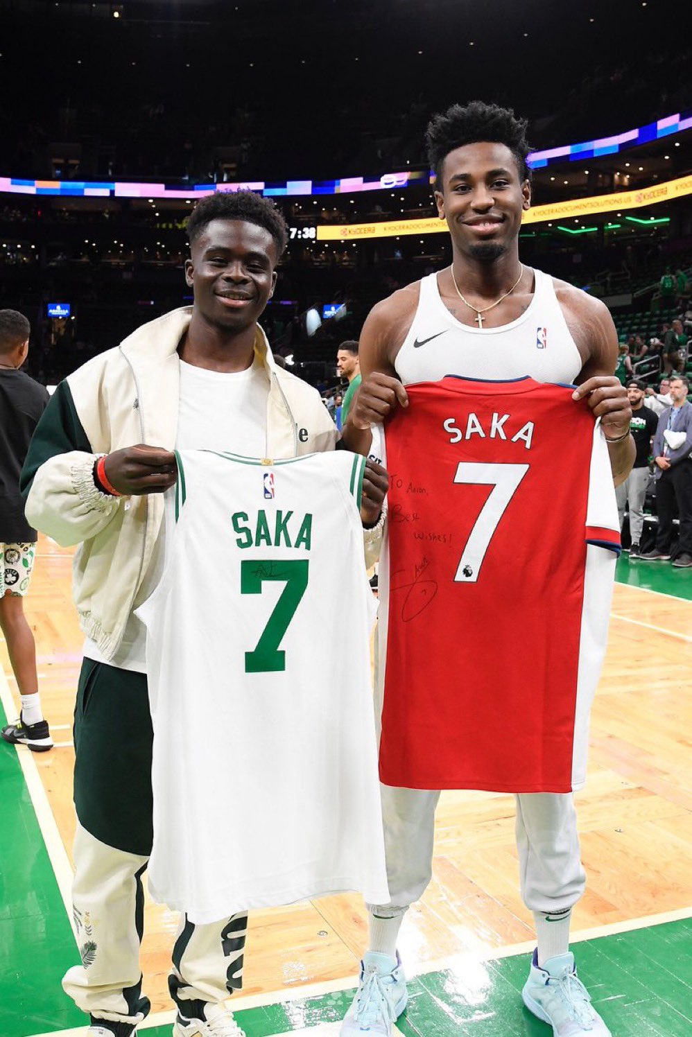aims on X: "from nesmith to jaylen brown…. saka prayed for times like this  https://t.co/97C1X0WR4o" / X