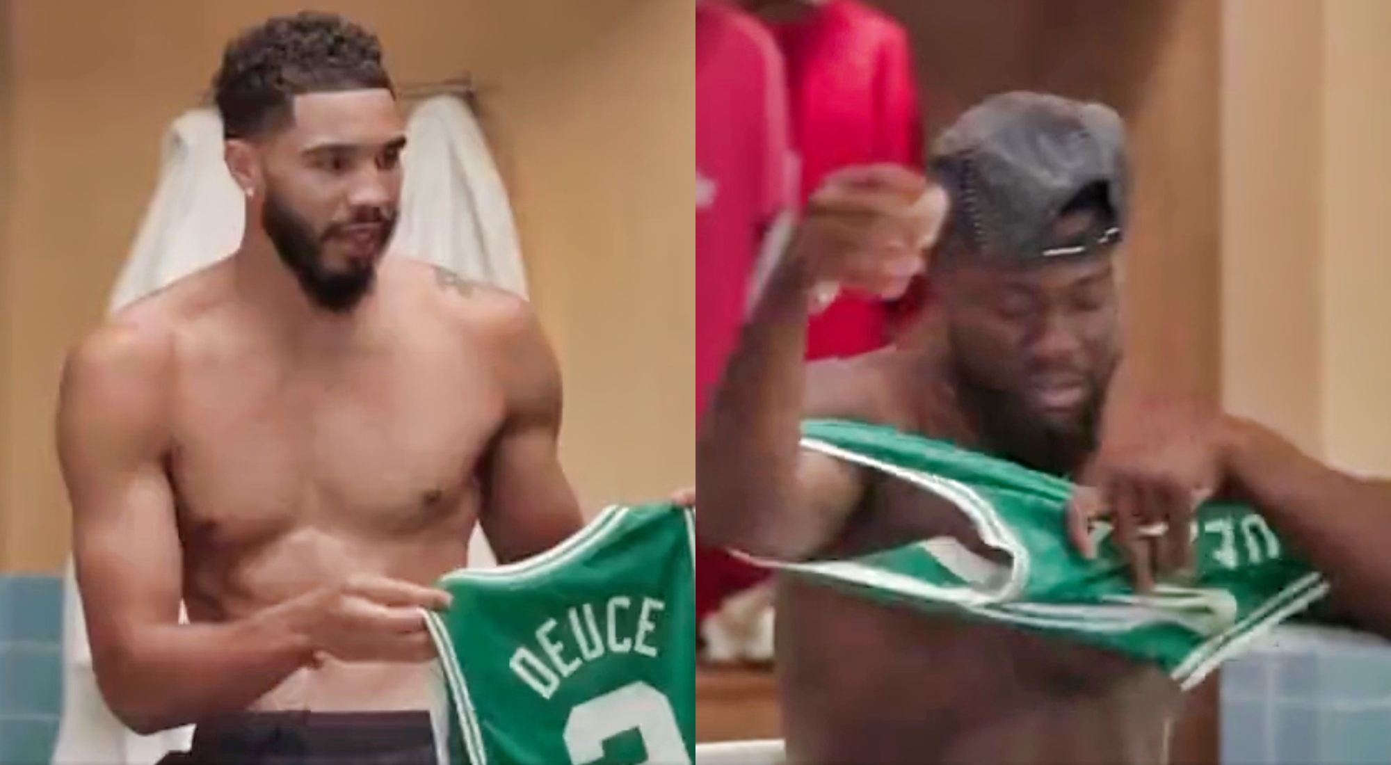 Jayson Tatum Trolls Kevin Hart by Gifting Him His Son's Jersey