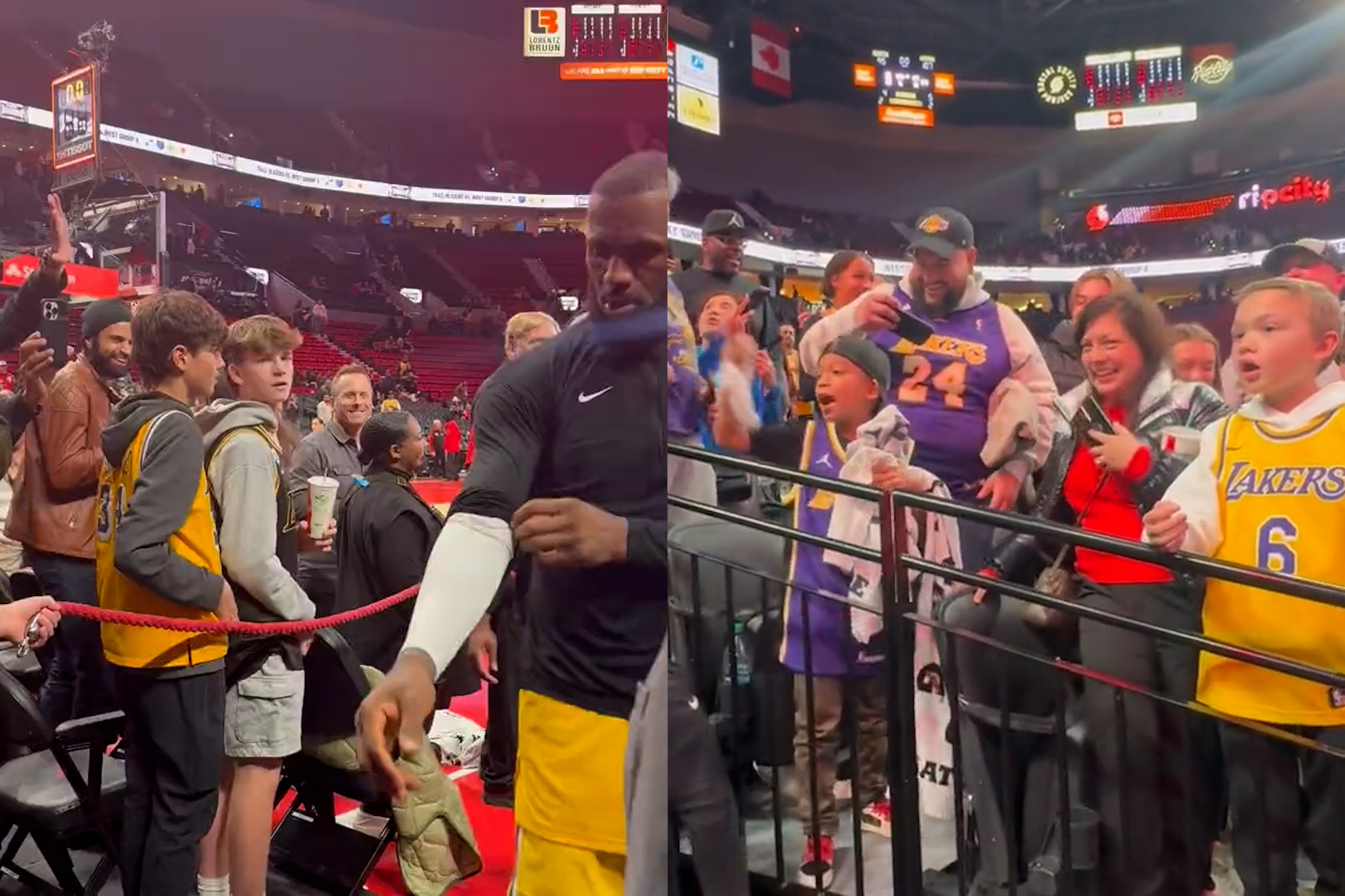 LeBron James drives a young Los Angeles Lakers fan crazy with a spectacular  surprise | Marca