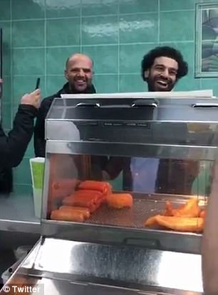 Liverpool star Mohamed Salah enjoys fish and chips | Daily Mail Online