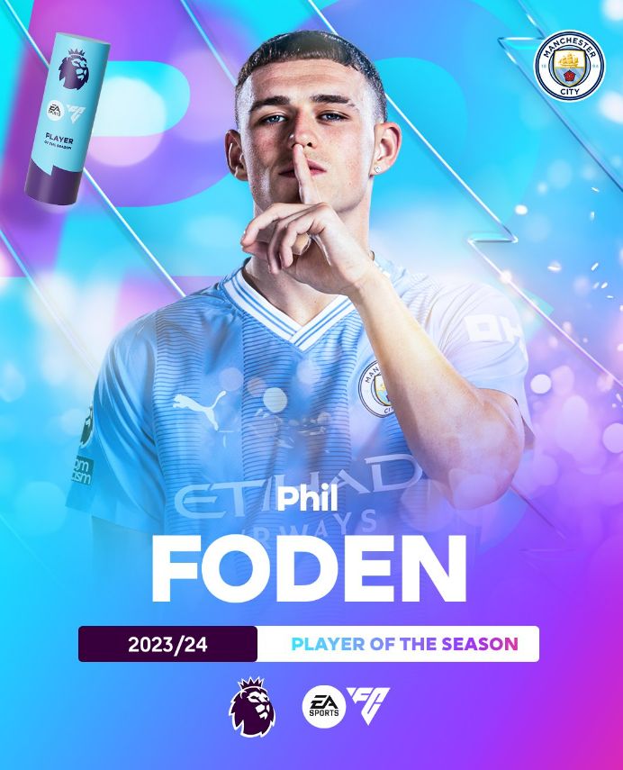 Foden won the ward through a combination of fan vote and a panel of football experts