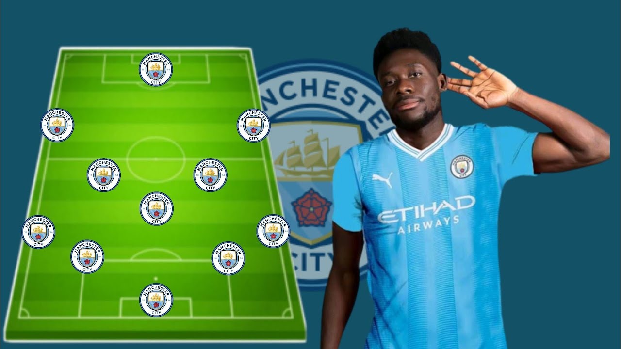 Manchester City Potential Lineup With January Transfers 2024 Feat Alphonso  Davies - YouTube