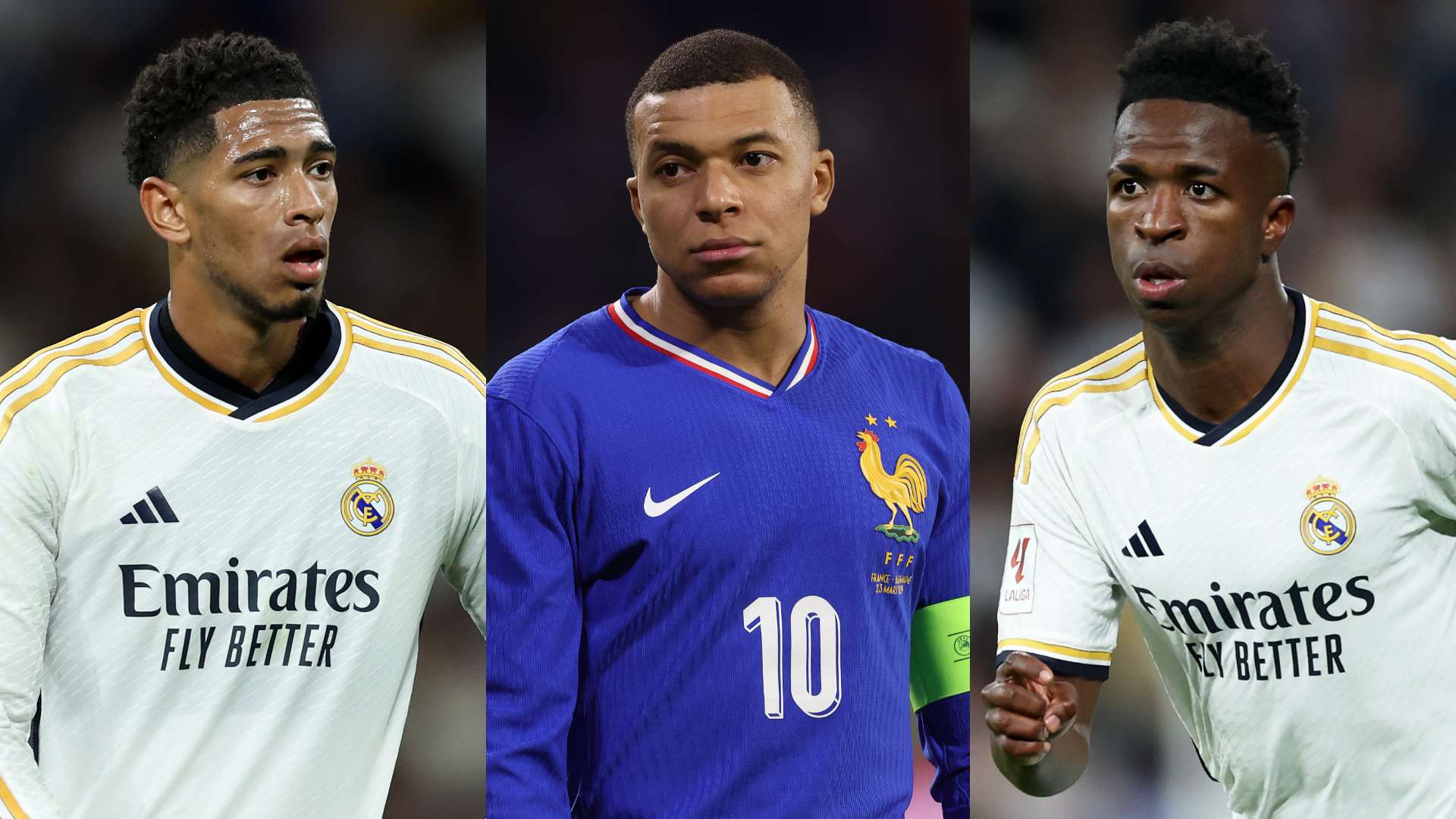 Jude Bellingham Kylian Mbappe Vinicius Jr