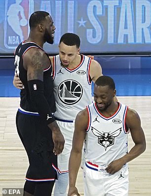 Curry considered LeBron James (left) one of the top five players of the last 20 years, but did not include himself on that list