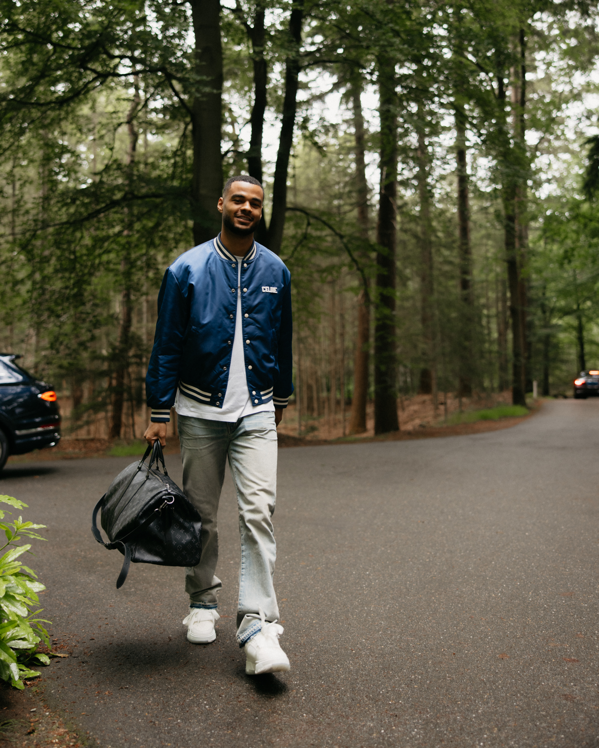 Cody Gakpo heading into training for the Dutch National team