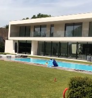 The house has a beautiful swimming pool on display