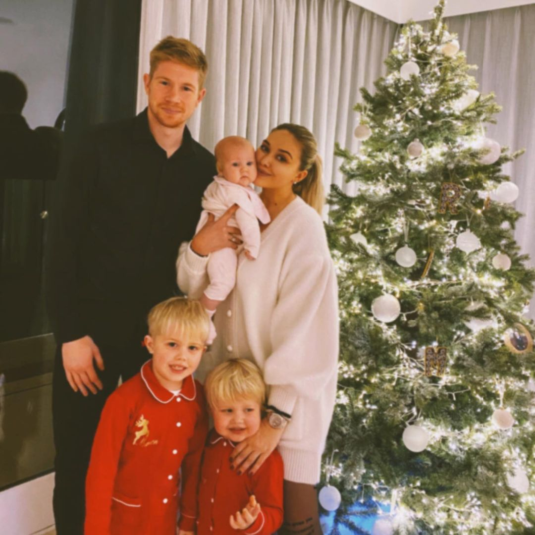 De Bruyne with his wife Michele and their three children