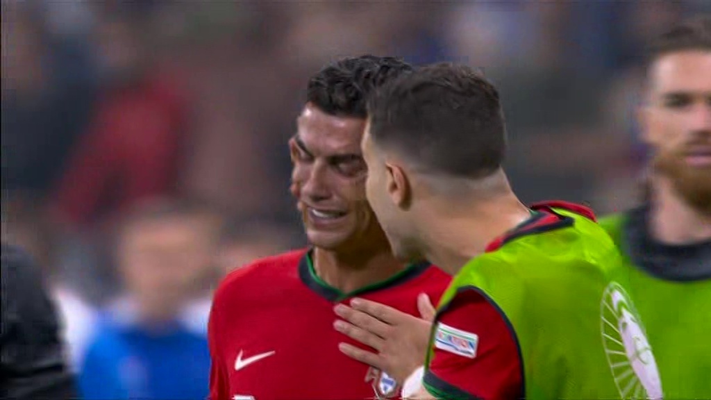 Ronaldo let his emotions out in a tense clash