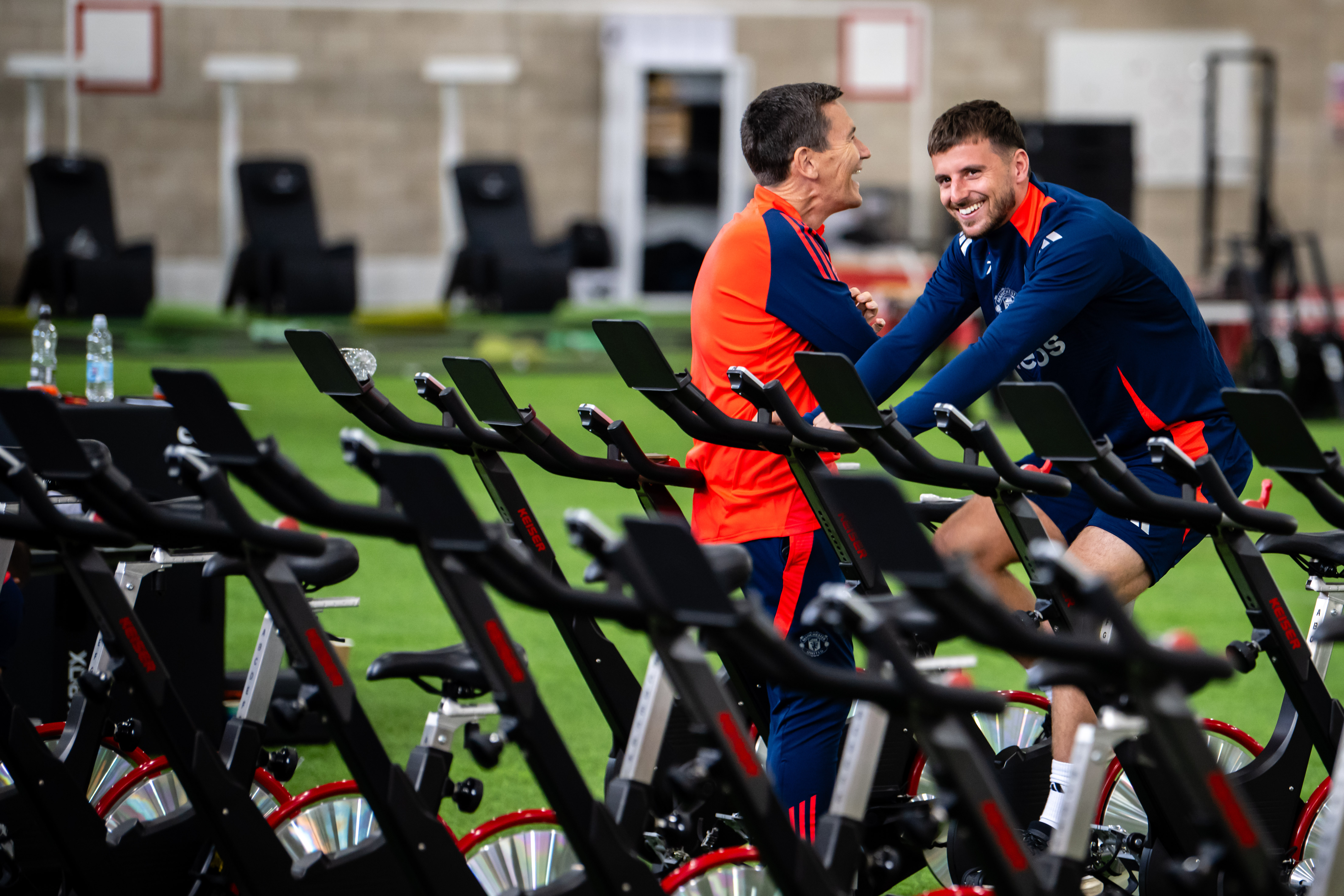 Their day one session included time on spin bikes