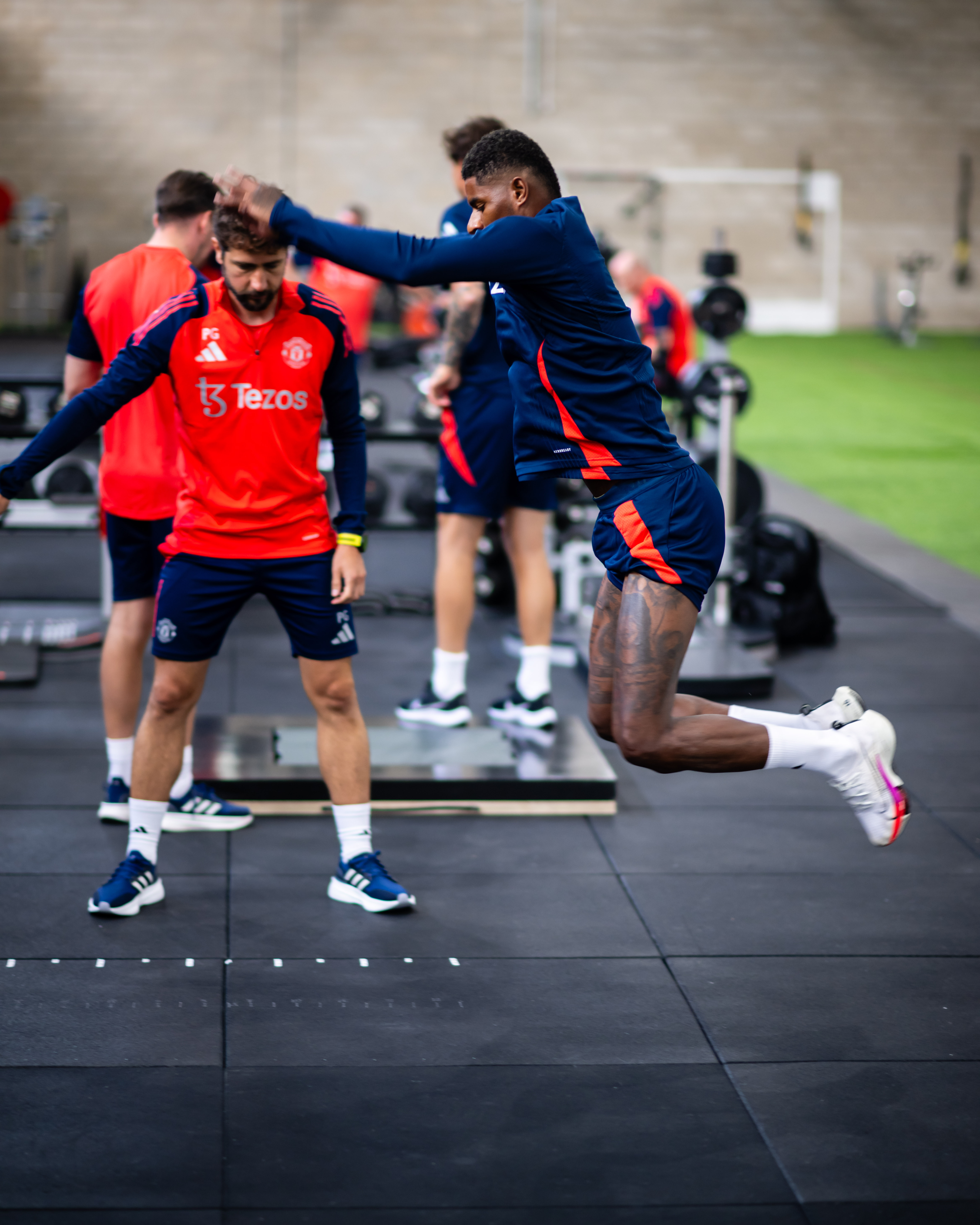 Rashford and co were put through their paces back in camp