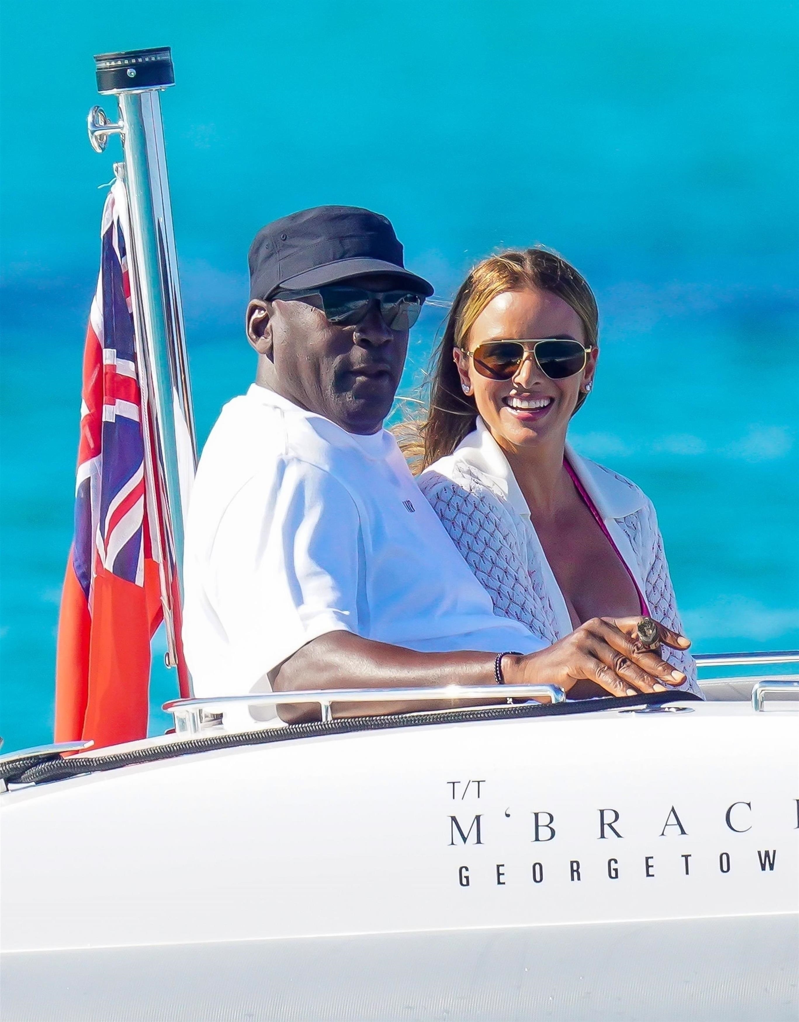 Michael Jordan was seen enjoying his yacht in France