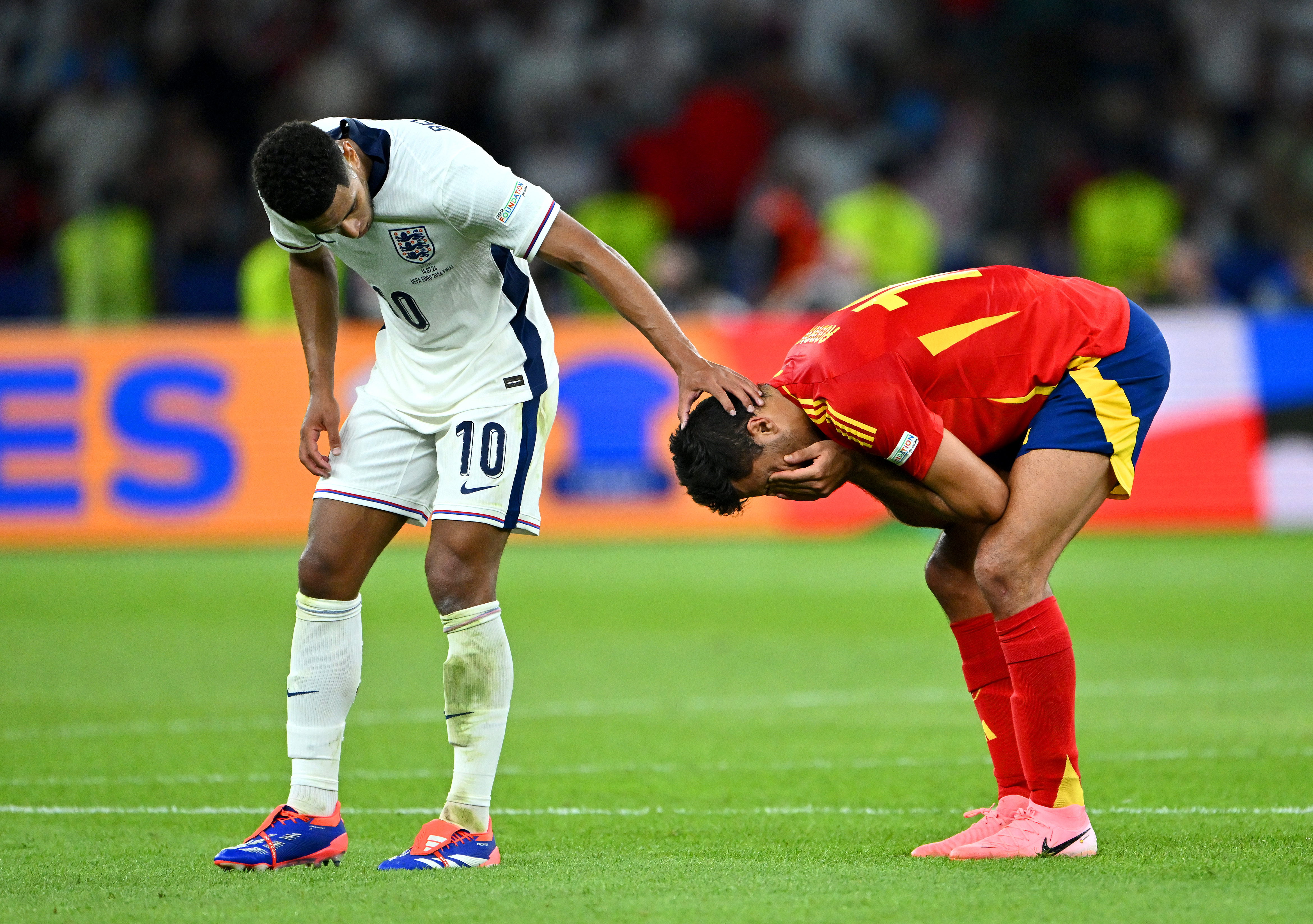 Jude Bellingham showed his class by comforting Rodri when the Spain ace picked up an injury