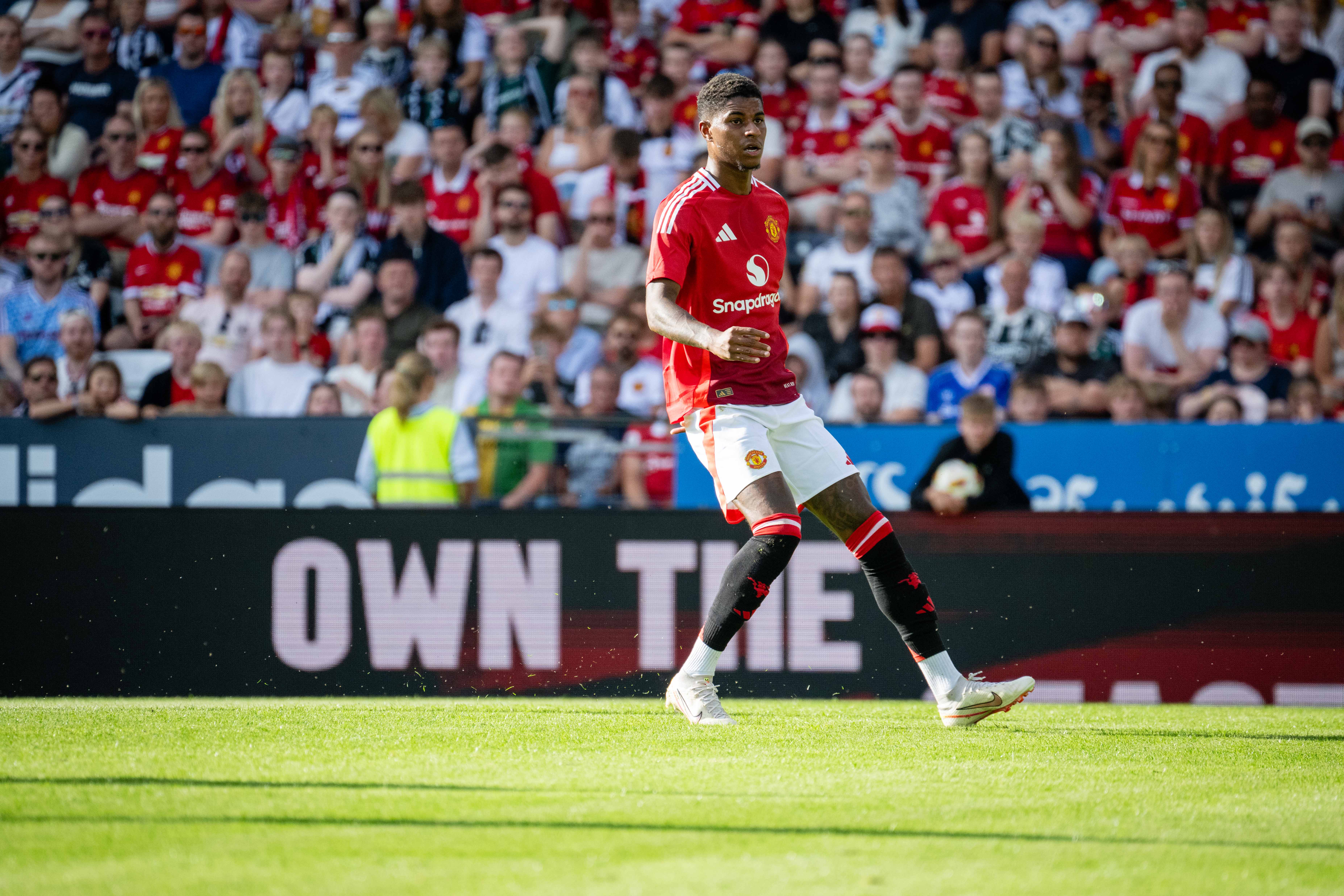 Marcus Rashford was in action for Man Utd against Rosenborg tonight