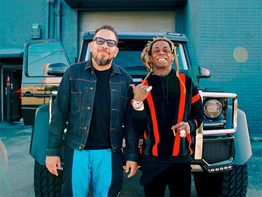 Lil Wayne Films A “Car Test” Episode With Elliott Wilson [Pictures]