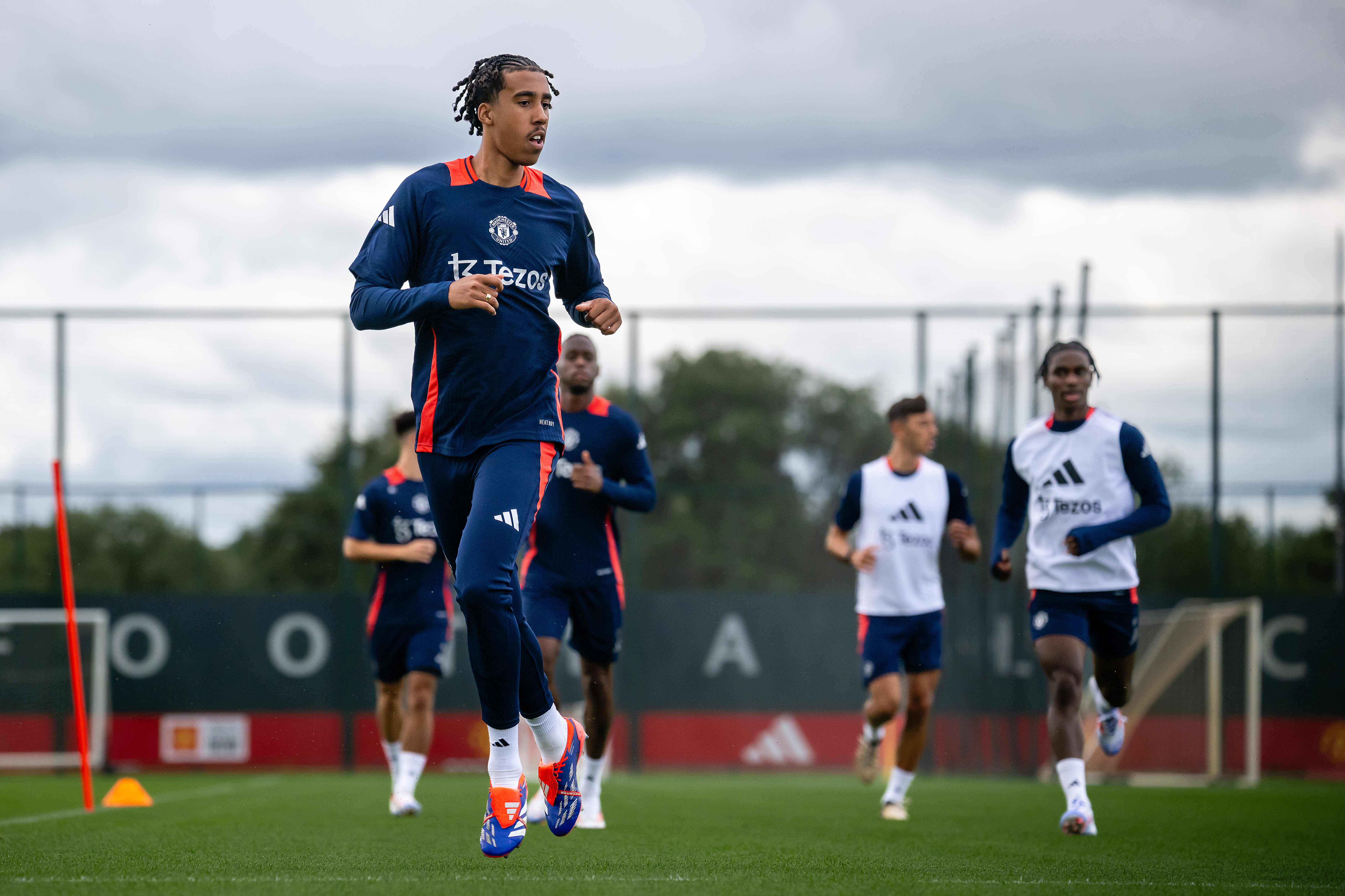 The footballer in action during a pre-season training session at Carrington Training Ground this month