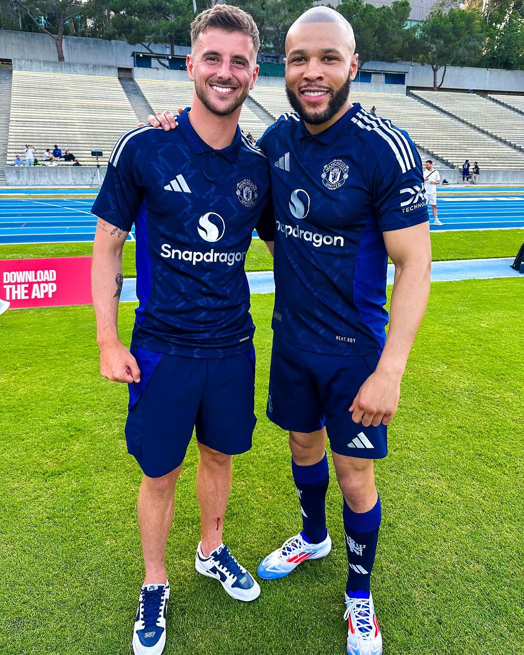 Mason Mount with Man Utd fan Chris Eubank Jr