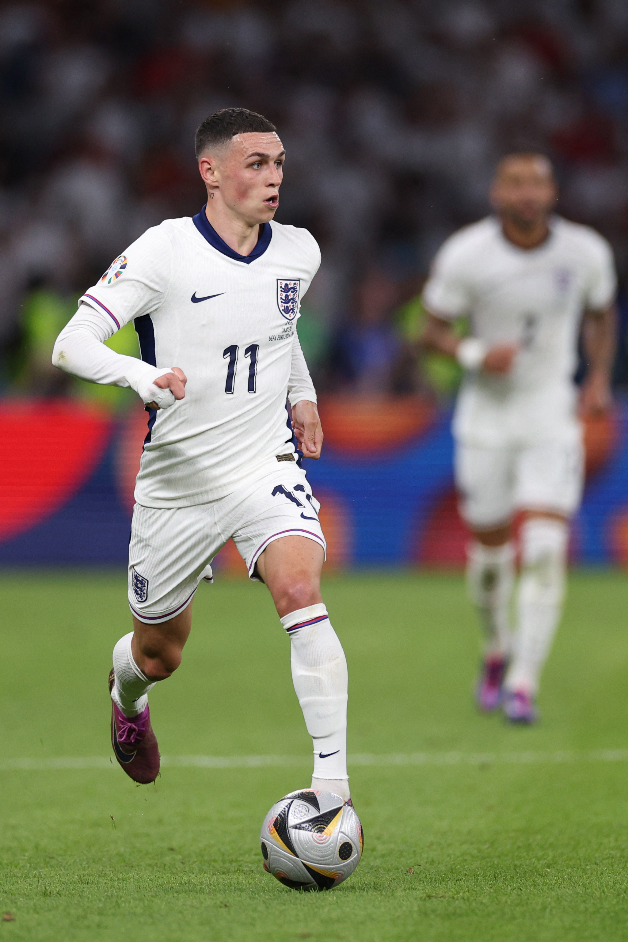 Foden playing for England during the Euros this summer