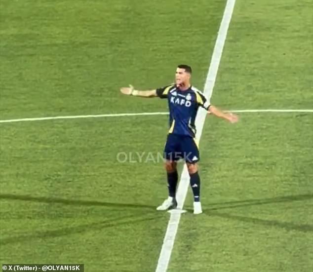 Ronaldo gestured furiously at his team-mates after Al-Hilal scored four second-half goals