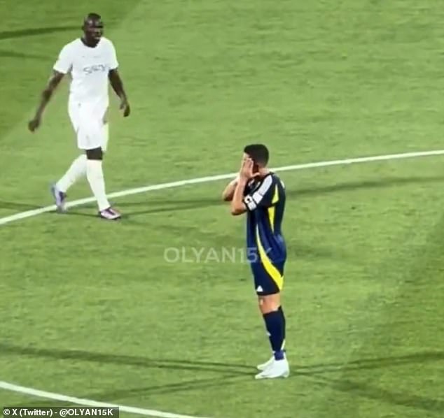 Ronaldo mocked his Al-Nassr's team-mates by gesturing that they were 'sleeping' on the field