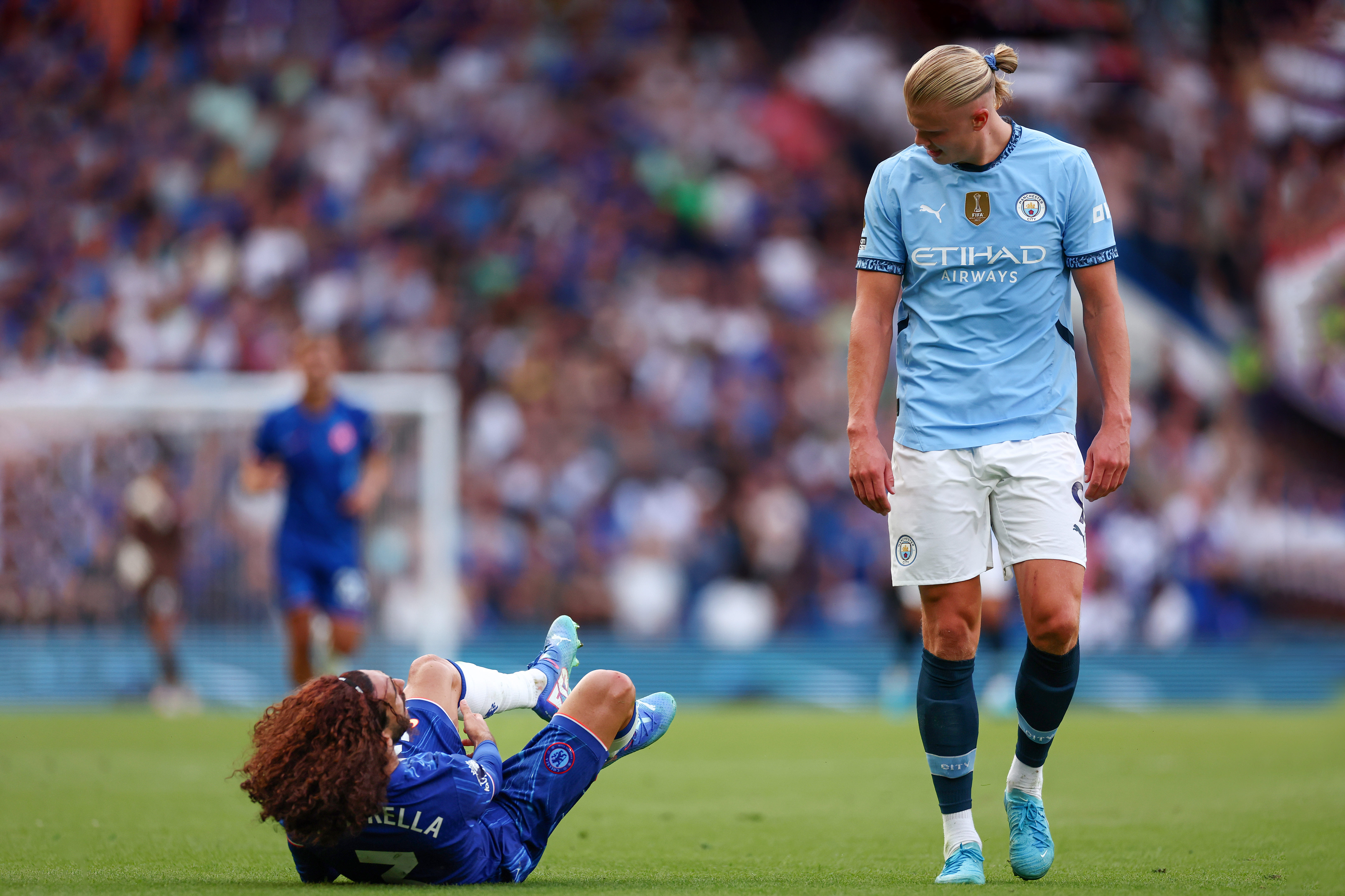 Man City star Haaland brutally blanks Chelsea's Cucurella in his hour of  need as bitter rivalry takes another turn | The Irish Sun