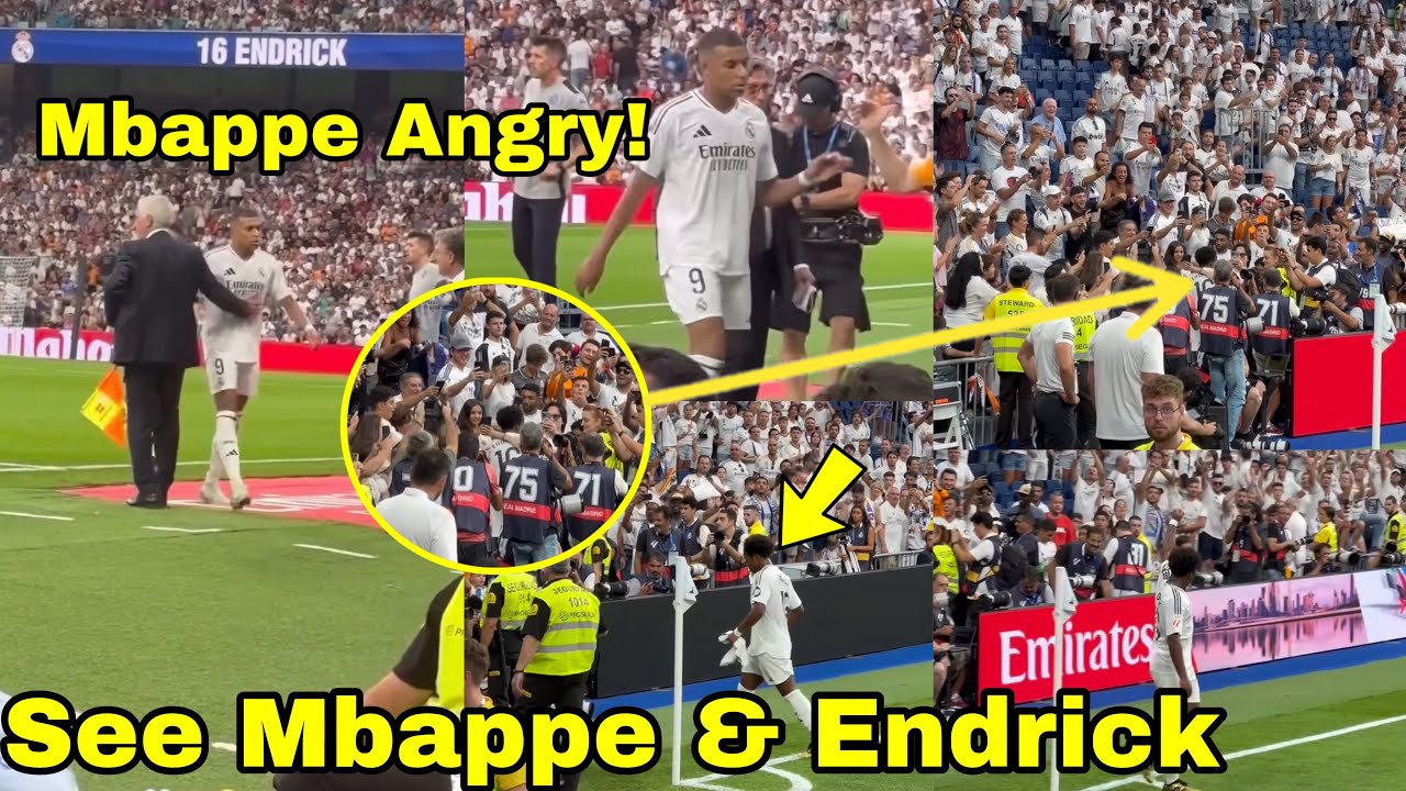 ScenesMbappe Angry!!!See what Endrick did after his Goal,Mbappe Unhappy  when Substituted,Madrid