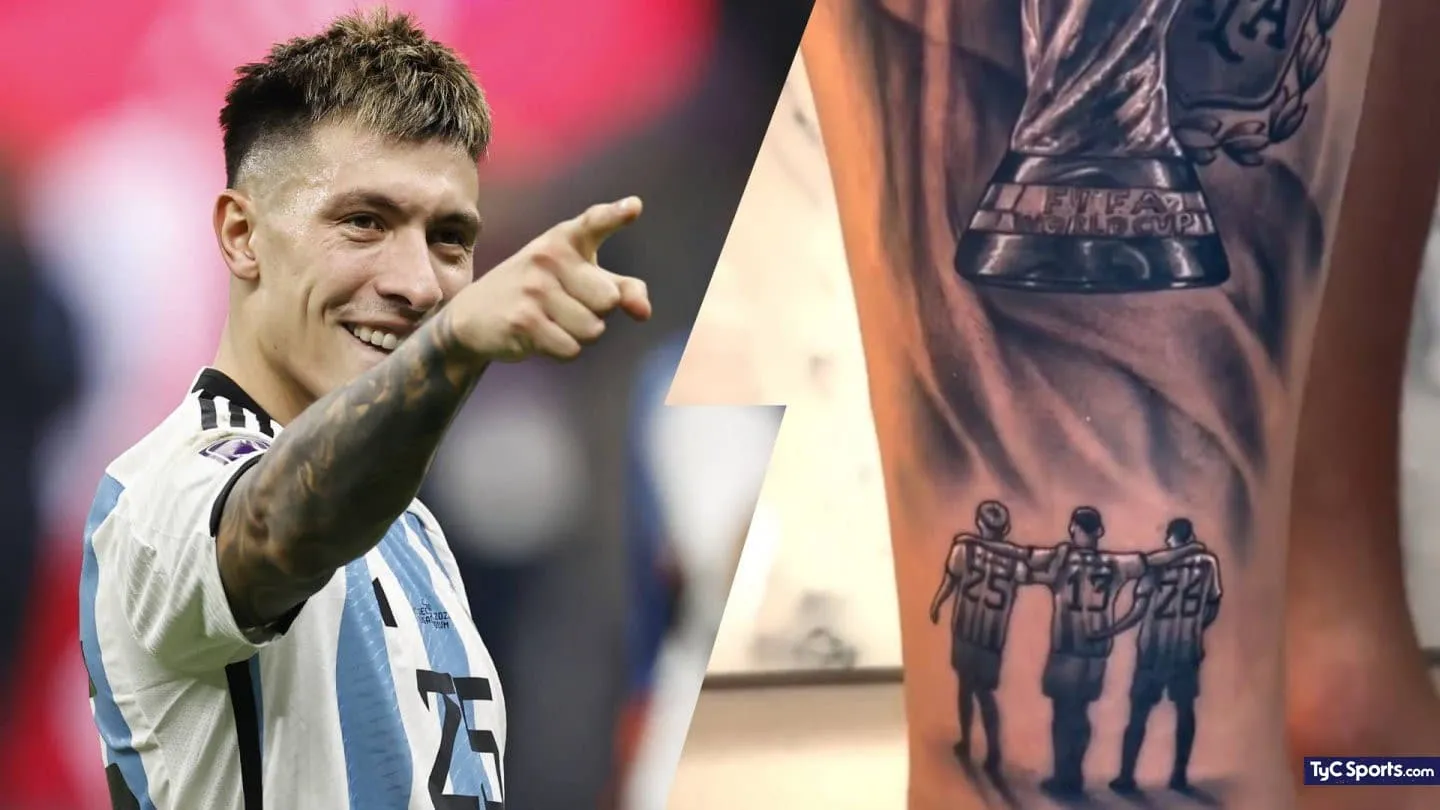 El TREMENDO TATUAJE de Lisandro Martínez dedicado a DOS COMPAÑEROS de la  Selección Argentina - TyC Sports