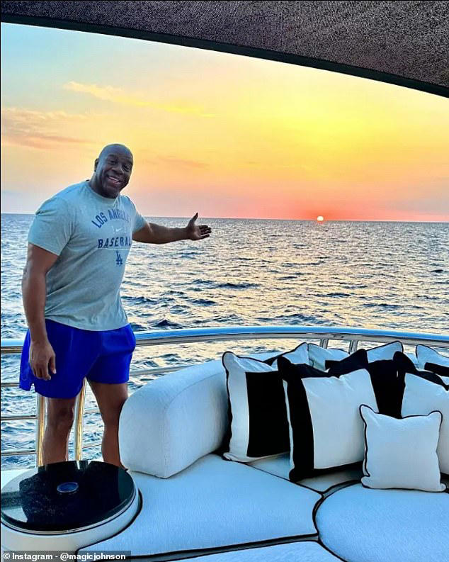 Magic Johnson has been enjoying himself on his vacation around the Mediterranean Sea