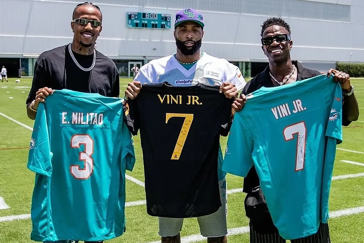 Copa America: Vinicius Jr and Eder Militao meet Dan Marino, Odell Beckham Jr  and Peso Pluma ahead of Copa America | Marca