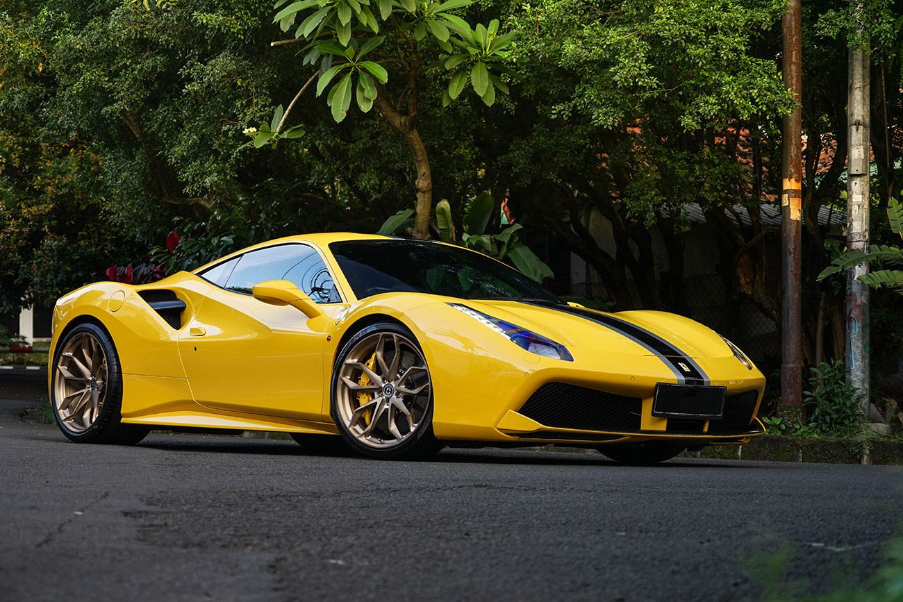 Ferrari 488 GTB Yellow HRE P201 Wheel | Wheel Front