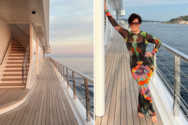 Kris Jenner flaunts wealth again as she shows off MASSIVE yacht and poses in skintight dress while on France getaway | The Sun