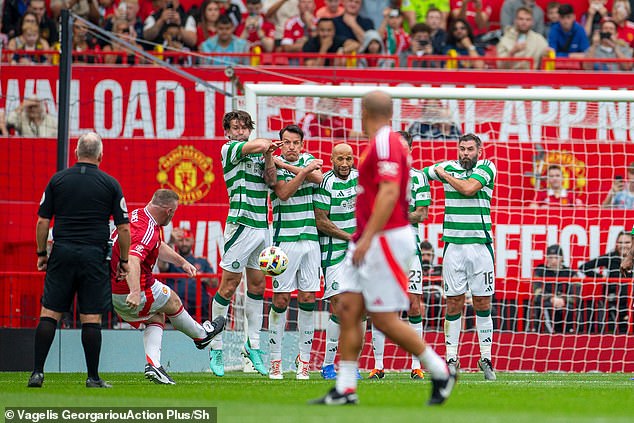 Wayne Rooney scored an incredible free kick against Celtic