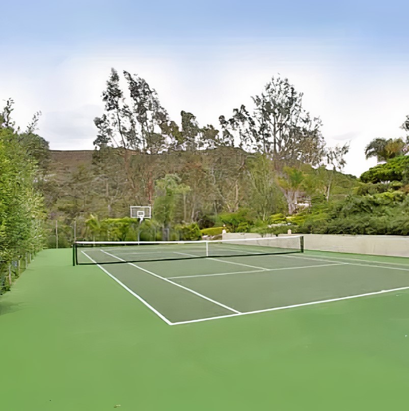 Tennis Court in Kevin Hart's California Home