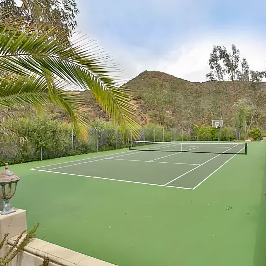 Tennis Court in Kevin Hart's California Home