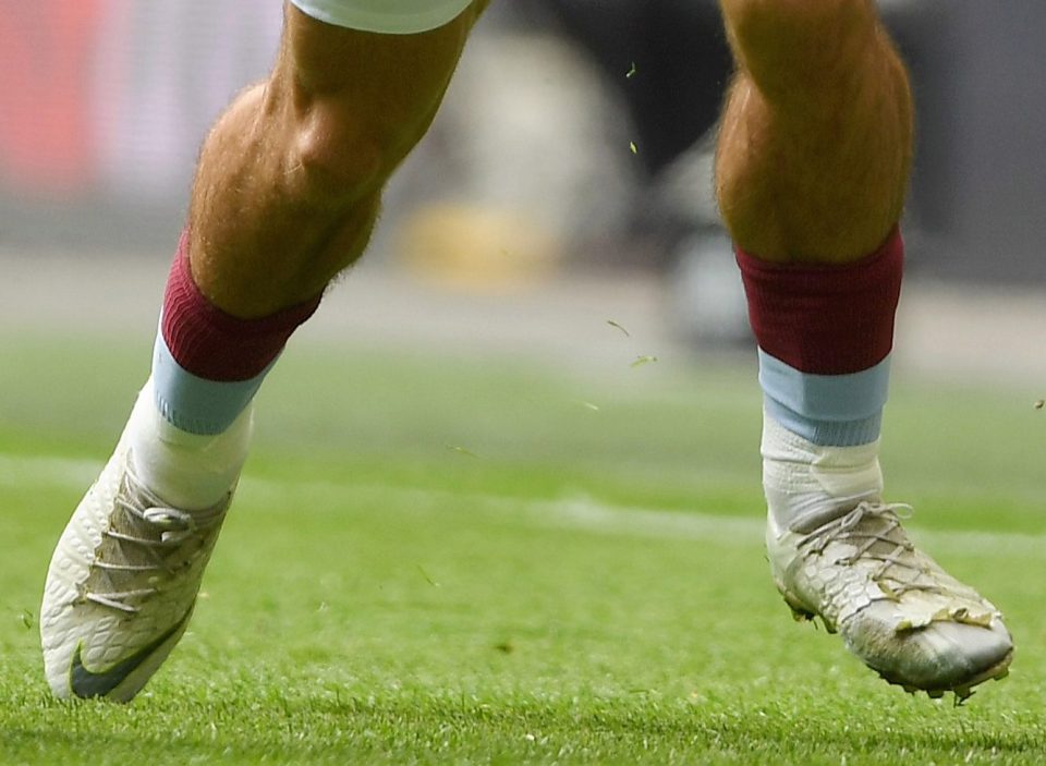  Although on the brink of completely splitting open, Grealish's boots stood up to the Wembley test