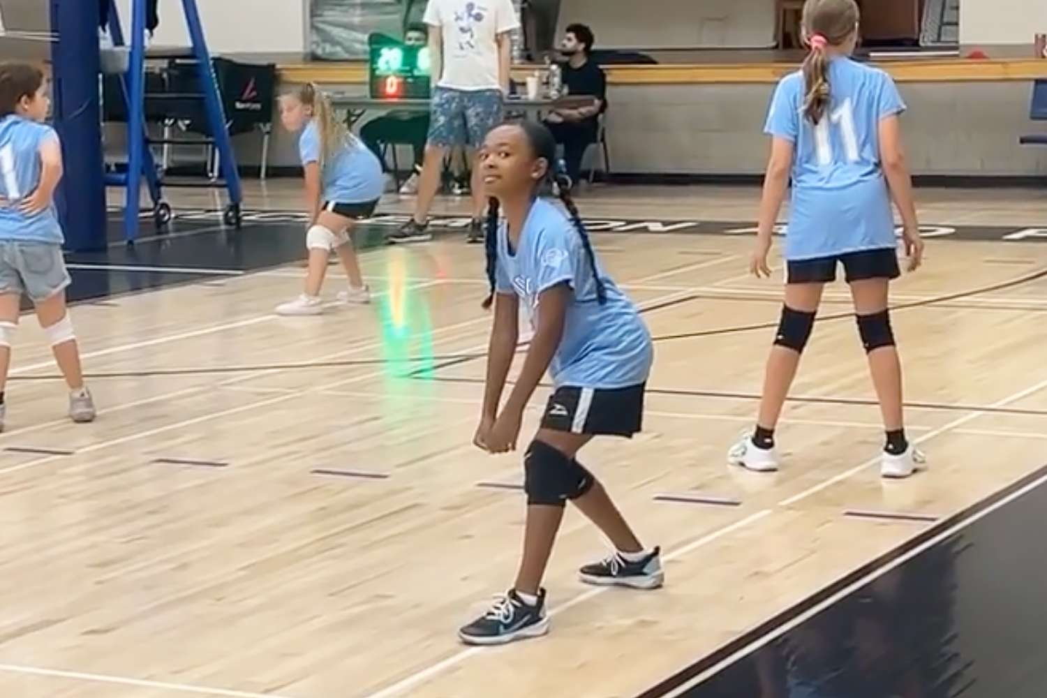 LeBron James Attends 8-Year-Old Daughter Zhuri's Volleyball Game