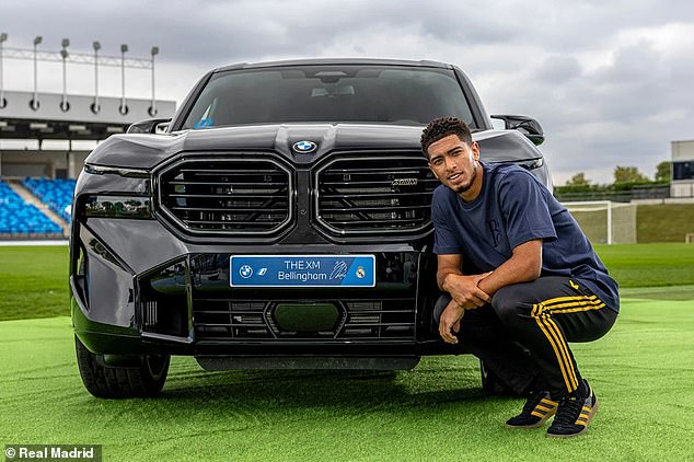 Jude Bellingham opted for a £150,000 BMW XM as Real Madrid's stars were gifted to free cars